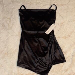 Elegant Black Satin Jumper